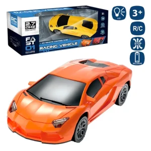 R/C 7F COHCE LAMBORGINI 2/C 20 X 9,50 X 6 CM MANDO VOLANTE FUNCIONA CON PILAS MANDO 2XAA COCHE 3XAA NO INCLUIDAS - CAJA VENTANA 38X15 CM