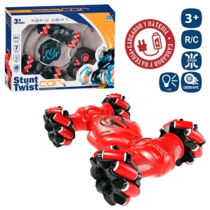 R/C 7F C+B TWIST DERRAPAJE 2/C 23 X 14 CM FUNCIONA CON PILAS - COCHE BATERIA 1,7 V INCLUIDA- CON CABLE USB. MANDO 2XAA NO INCLUIDA- CAJA VENTANA 34X25 CM