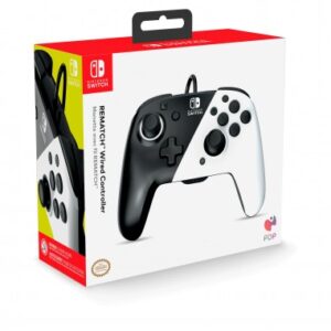 Rematch Wired Controller Blanco y Negro licenciado SWITCH