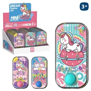 JUEGO AGUA HABILIDAD UNICORNIO 3/C 6 X 11 CM CAJA EXPOSITORA 12 UDS