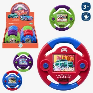 JUEGO AGUA HABILIDAD VOLANTE COCHE 4/C 14 CM CAJA EXPOSITORA 12 UDS