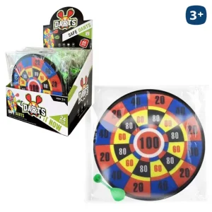 DIANA VELCRO 20 CM CON 1 DARDO. CAJA EXPOSITORA 24 PZAS.