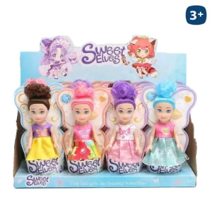 MINI MUÑECA SEET ELF 4/M 15 CM CAJA ABIERTA 6X17 CM. CAJA EXPOSITORA 12 PZAS.