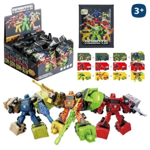 ROBOT TRANSFORMABLE 12/M 3 EN 1- PRESENTACION SOBRE PVC 16X19 CM.CAJA EXPOSITORA 12 PZAS.