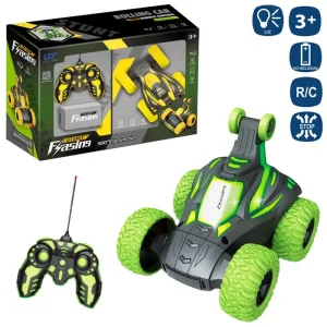R/C 7F STUNT 5 RUDEAS BAILAY GRIA 2/C 20 CM GIRA Y BAILA CON LUZ- MANDO PALANCA Y BOTONES 5 RUEDAS- CAJA VENTANA 34X23 CM FUNCIONA CON PILAS NO INCLUIDAS 2+3AA