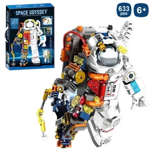 S/636 MAQUETA BLOQ. CONST. XL ASTRONAUTA 15 X 8 X 17 CM COMPATIBLE PIEZAS LEGO - CAJA IMPRESA 30X46 CM