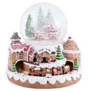 BOLA NIEVE LUZ, MÚSICA Y MOVIMIENTO 24 X 24 X 24 CM FUNCIONA CON PILAS: 3 X AA (NO INCLUIDAS). CONTIENE 1 LED DE LUZ MULTICOLOR. IP20 (SOLO USO INTERIOR). PRESENTACIÓN EN CAJA DE CARTÓN MARRÓN.