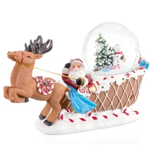 BOLA NIEVE LUZ Y MÚSICA RESINA / CRISTAL 25 X 11 X 17 CM FUNCIONA CON PILAS: 3 X AAA (NO INCLUIDAS). CONTIENE 1 LED DE LUZ MULTICOLOR. IP20 (SOLO USO INTERIOR). PRESENTACIÓN EN CAJA DE CARTÓN MARRÓN.