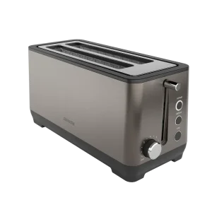 Tostadora Aiwa ABT-1600 – 1600W, 2 ranuras extra anchas, 7 niveles, Acero Antihuellas