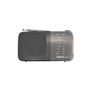 Radio portátil HOME ICF‑7, AM / FM analógico, 2 pilas AA, color negro